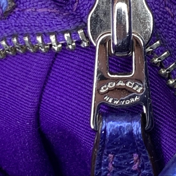 COACH PURPLE ULTRA VIOLET CITY ZIP TOTE HANDBAG - Picture 9 of 16